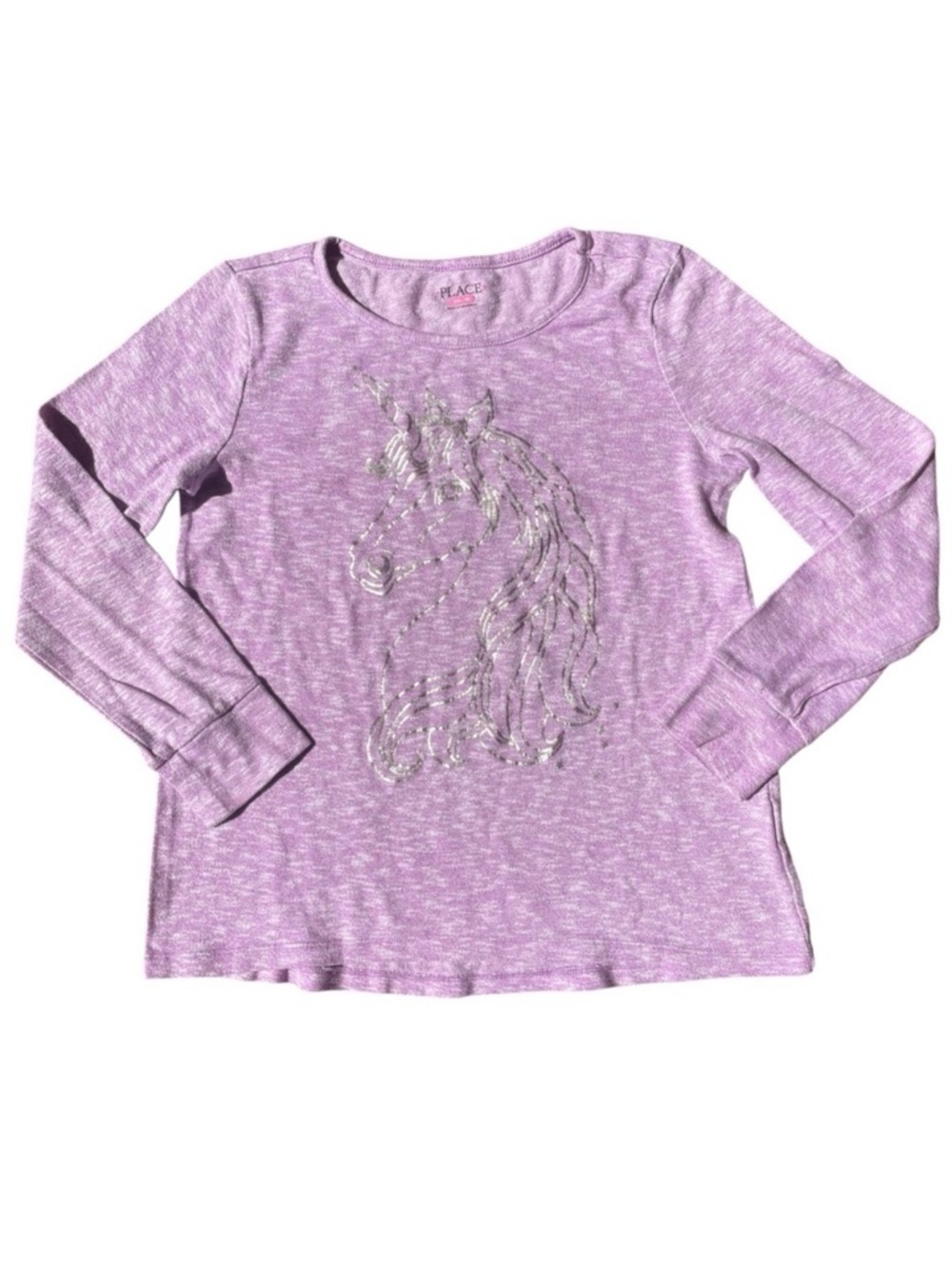 4/$25 The Children’s Place Purple Unicorn Long Sleeve Top Size 16 XXL